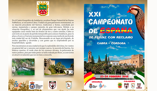 Programa oficial del XXI Campeonato de España de Perdiz con Reclamo