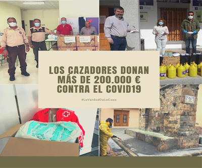 Los cazadores donan más de 200.000 euros contra el COVID-19 