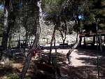 vista desde atras de la cancha de tiro